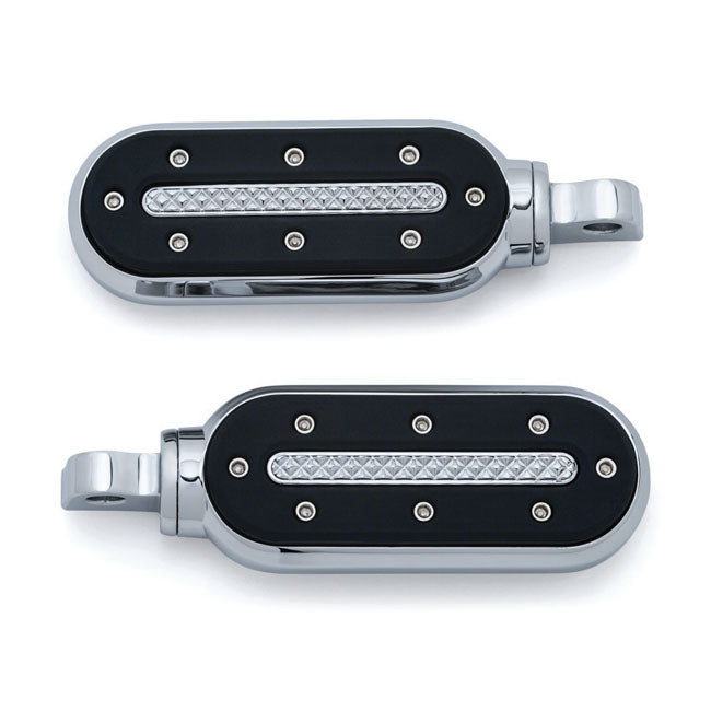 Kuryakyn Heavy Industry Foot Pegs. Chrome – All H-D with Traditional Male Mount