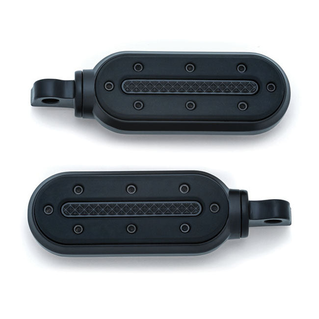 Kuryakyn Heavy Industry Foot Pegs. Satin Black – All H-D with Traditional Male Mount