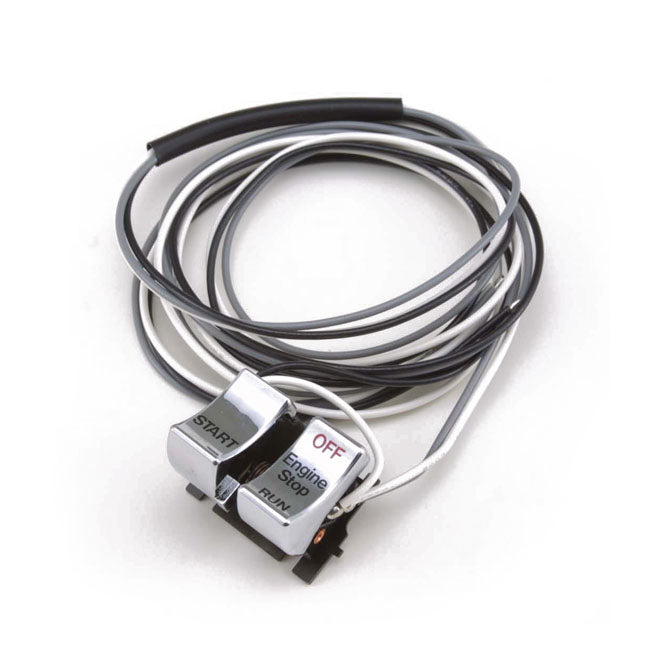 MCS Run/Off/Start, Handlebar Switch Set. Chrome – 1982–1995 H-D