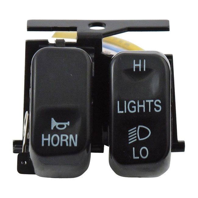MCS Hi/Low/Horn, Handlebar Switch Set. Black – 1996–2010 Softail; 1996–2011 Dyna…