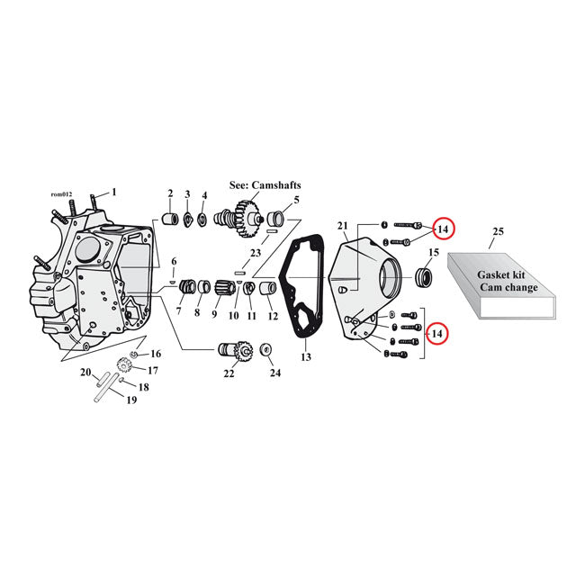 Gardner-Westcott Big Twin Cam Cover Mount Kit, SS Allen – 1991–1998 FXR; DYNA
