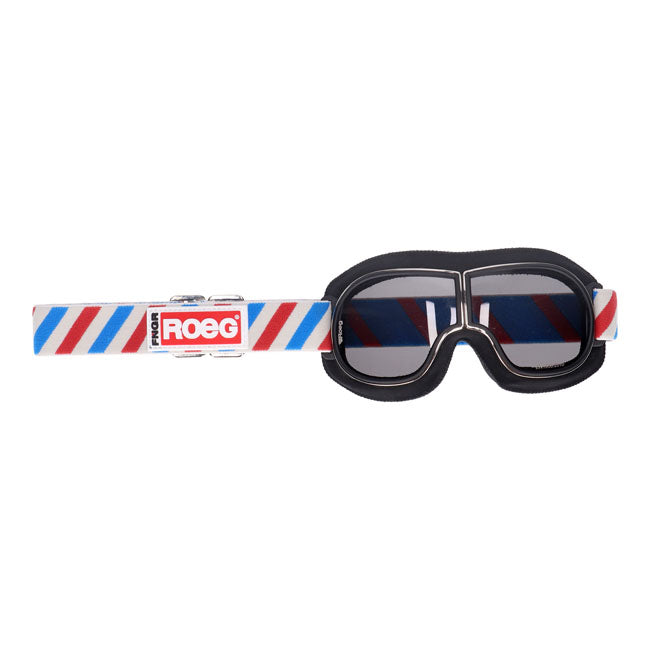 Roeg Jettson Helix Goggle Black and Striped Strap – One Size Fits Most
