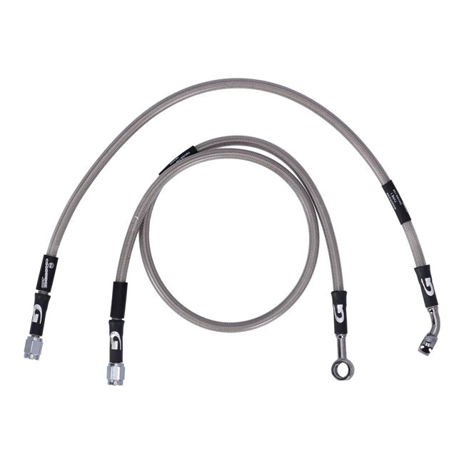 MCS by Goodridge Brake Line Rear, Stainless Clear Coated – 1984–1990 FLST Heritage Softail…