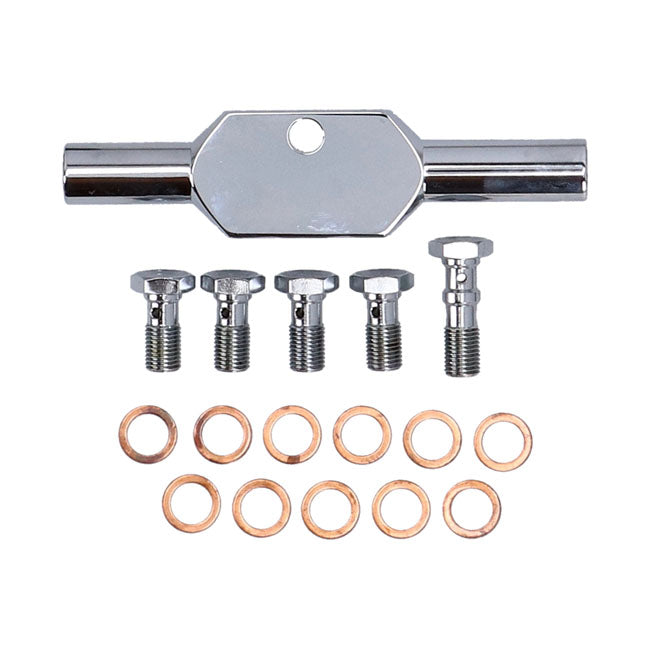 MCS by Goodridge Brake Line Front, Stainless Clear Coated – 1991–1992 FXDB Dyna Street Bob…