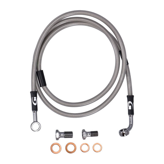 MCS by Goodridge Brake Line Front, Stainless Clear Coated – 1988–2006 Softail FXSTS Springer