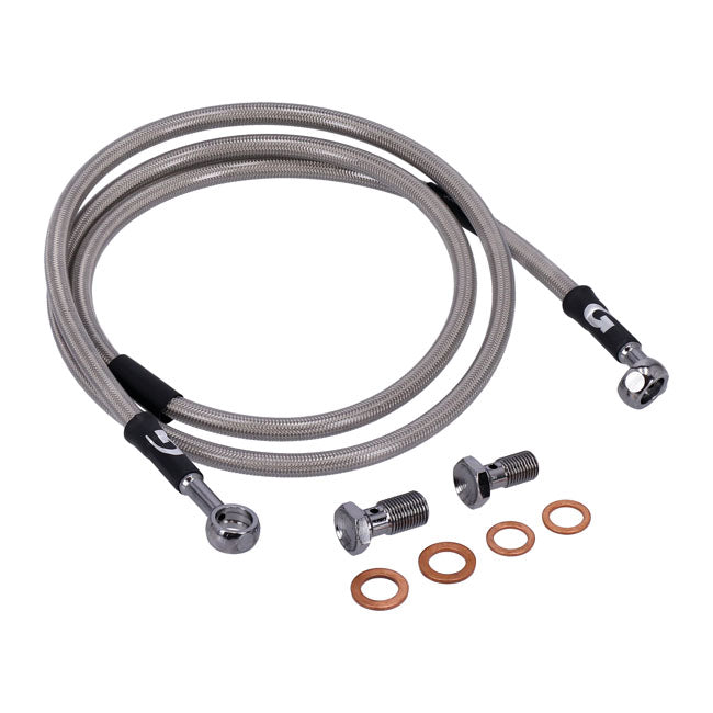 MCS by Goodridge Brake Line Front, Stainless Clear Coated – 1988–2006 Softail FXSTS Springer