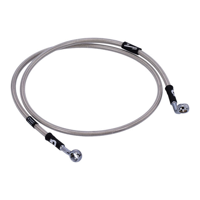 MCS by Goodridge Brake Line Front, Stainless Clear Coated – 1997–2003 FLSTS