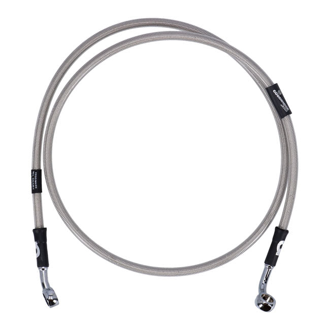 MCS by Goodridge Brake Line Front, Stainless Clear Coated – 1997–2003 FLSTS
