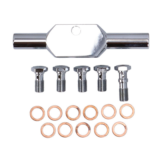 MCS by Goodridge Brake Line Front, Stainless Clear Coated – 1999–2005 FXDX Dyna Super Glide Sport