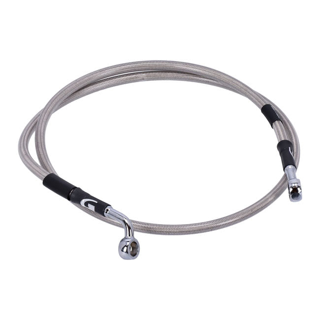 MCS by Goodridge Brake Line Front, Stainless Clear Coated – 1999–2009 Softail FXSTB Night Train