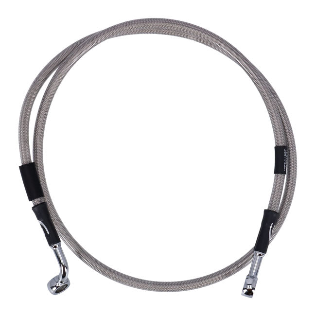 MCS by Goodridge Brake Line Front, Stainless Clear Coated – 1999–2009 Softail FXSTB Night Train