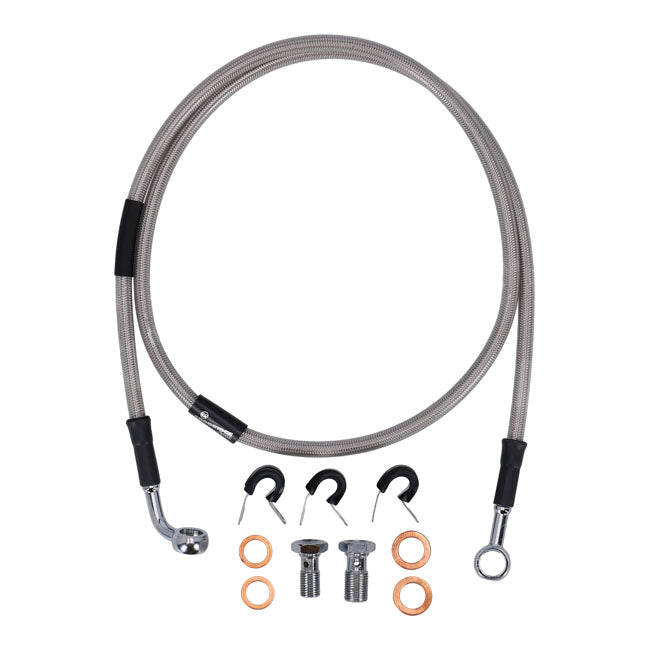 MCS by Goodridge Brake Line Front, Stainless Clear Coated – 2001–2005 FXDL Dyna Low Rider
