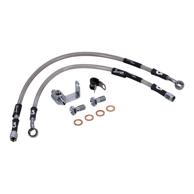 MCS by Goodridge Brake Line Rear, Stainless Clear Coated – 1987–2003 XL Sportster
