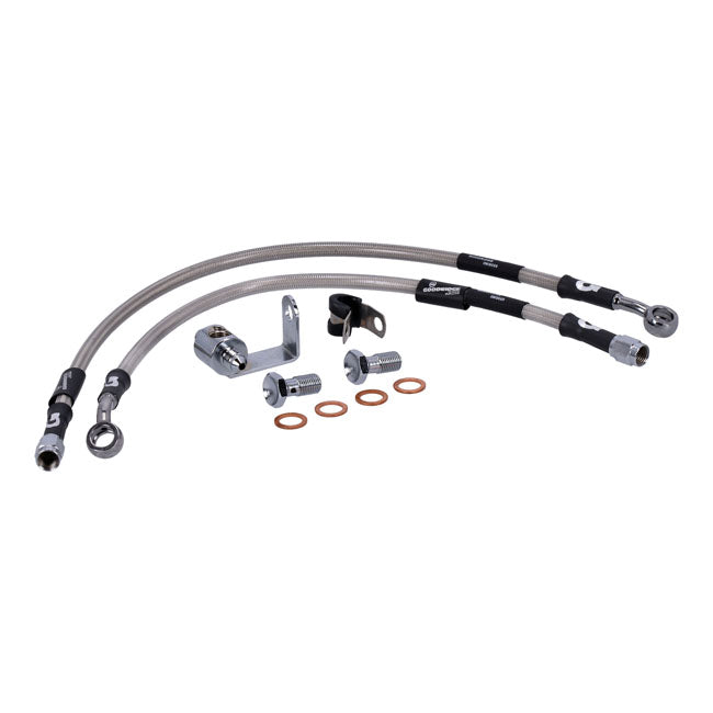 MCS by Goodridge Brake Line Rear, Stainless Clear Coated – 1987–2003 XL Sportster