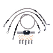 MCS by Goodridge Brake Line Front, Stainless Clear Coated – 2004–2007 FLHRS; FLHRSI Road King Custom