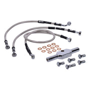 MCS by Goodridge Brake Line Front, Stainless Clear Coated – 2004–2007 FLHRS; FLHRSI Road King Custom