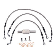 MCS by Goodridge Brake Line Front, Stainless Clear Coated – FLT/Touring: 2008–2013 FLHR/I; 2008–2013…