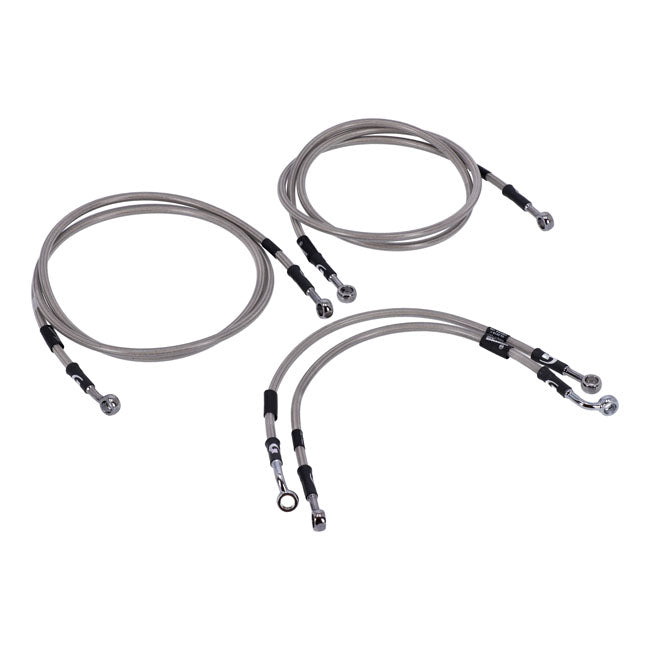 MCS by Goodridge Brake Line Front, Stainless Clear Coated – 2008–2013 FLHR/C Road King (ABS)