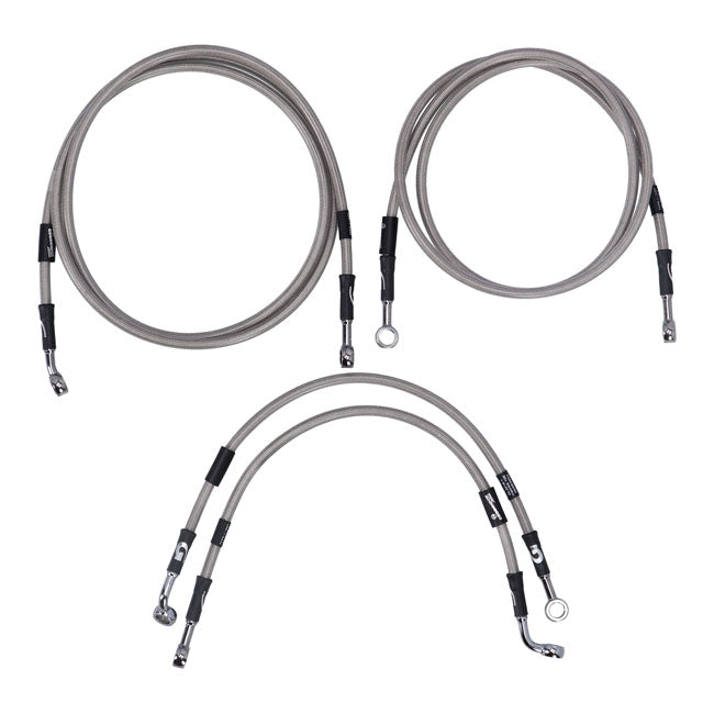 MCS by Goodridge Brake Line Front, Stainless Clear Coated – 2008–2013 FLHR/C Road King (ABS)