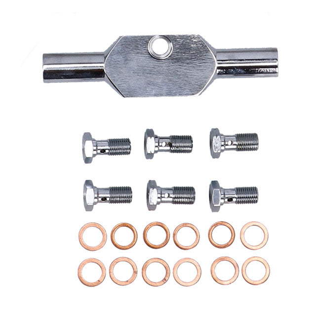 MCS by Goodridge Brake Line Front, Stainless Clear Coated – 2008–2013 FLHR/C Road King (ABS)