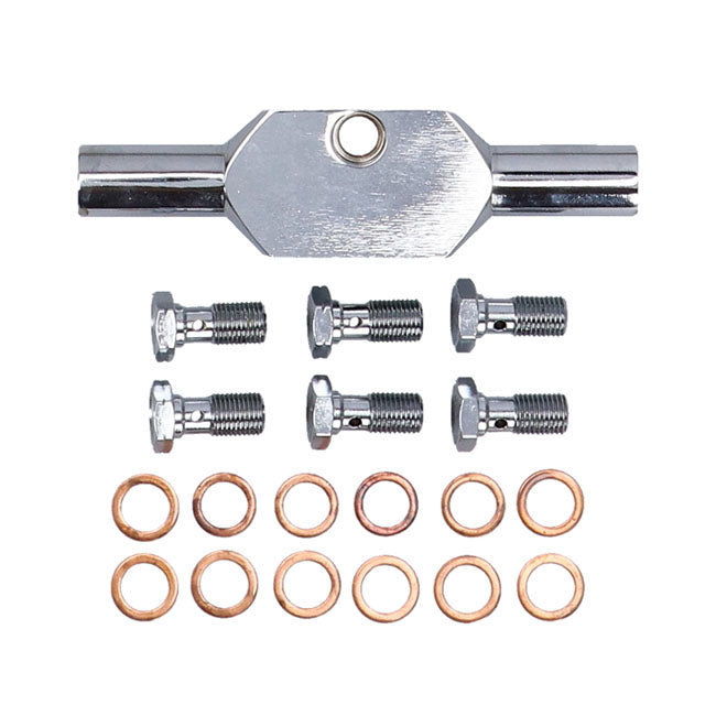 MCS by Goodridge Brake Line Front, Stainless Clear Coated – 2008–2013 FLTR Road Glide ABS