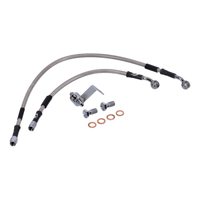 MCS by Goodridge Brake Line Rear, Stainless Clear Coated – 1992–1996 FLT/Touring