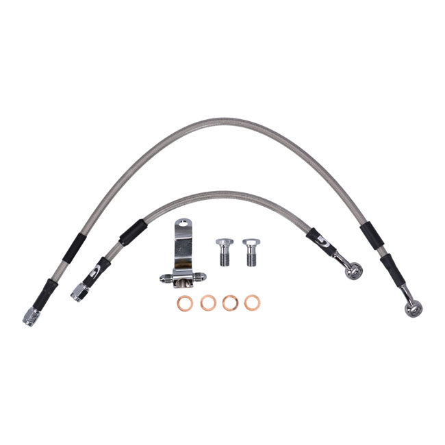 MCS by Goodridge Brake Line Rear, Stainless Clear Coated – 1992–1996 FLT/Touring