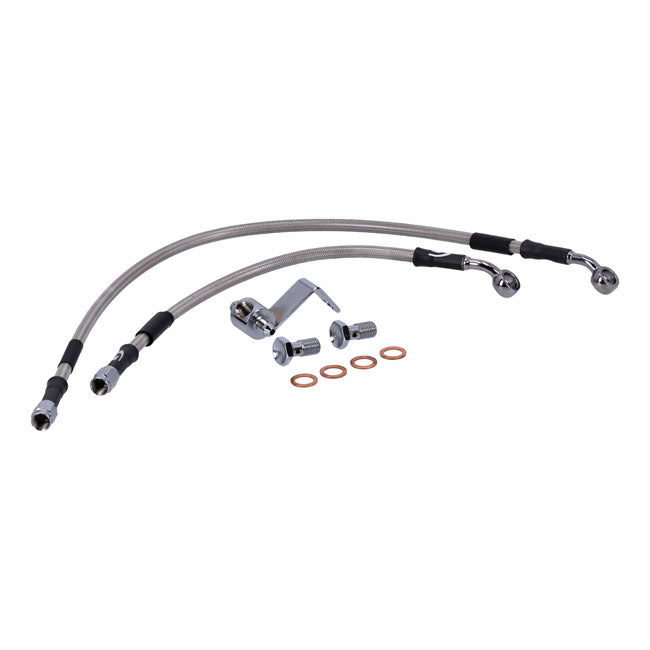 MCS by Goodridge Brake Line Rear, Stainless Clear Coated – 1992–1996 FLT/Touring