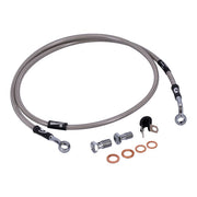 MCS by Goodridge Brake Line Front, Stainless Clear Coated – 2008–2011 FLSTSB Cross Bones