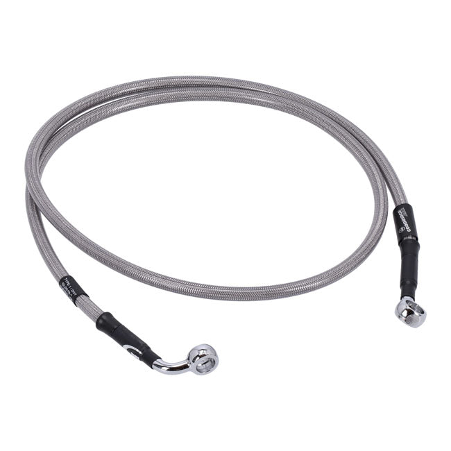 MCS by Goodridge Brake Line Front, Stainless Clear Coated – 2009–2013 FLSTC
