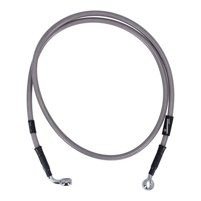 MCS by Goodridge Brake Line Front, Stainless Clear Coated – 2009–2013 FLSTC