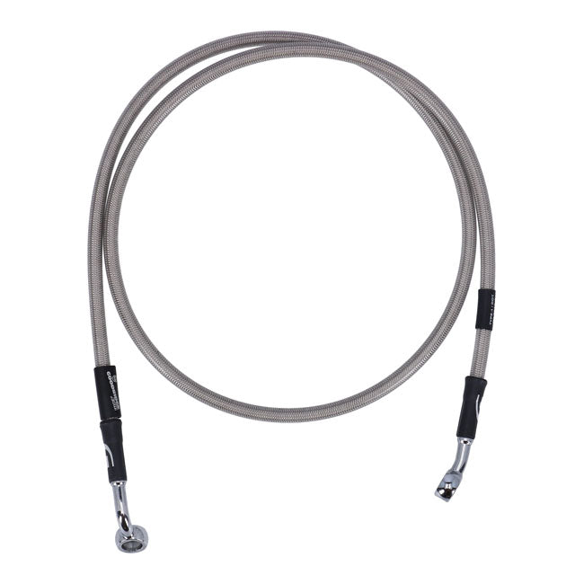 MCS by Goodridge Brake Line Front, Stainless Clear Coated – 2005–2013 Softail FLSTN Deluxe…