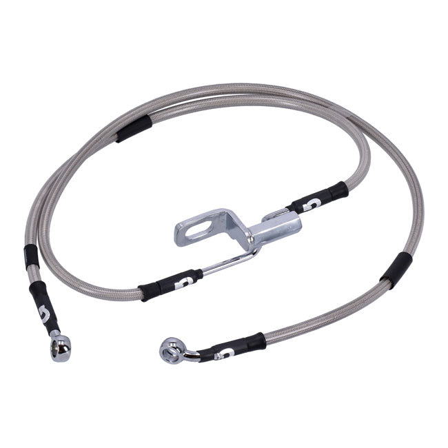 MCS by Goodridge Brake Line Rear, Stainless Clear Coated – 2007 FLSTF Softail Fat Boy; FXST Softail…