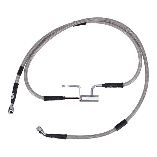 MCS by Goodridge Brake Line Rear, Stainless Clear Coated – 2007 FLSTF Softail Fat Boy; FXST Softail…