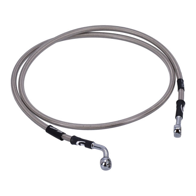MCS by Goodridge Brake Line Front, Stainless Clear Coated – 2008–2011 FXCW/C Softail Rocker; Rocker…