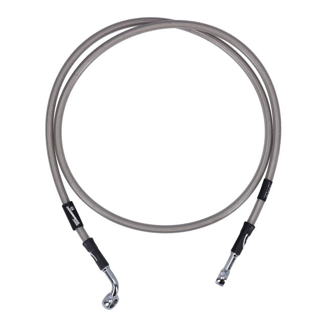 MCS by Goodridge Brake Line Front, Stainless Clear Coated – 2008–2011 FXCW/C Softail Rocker; Rocker…