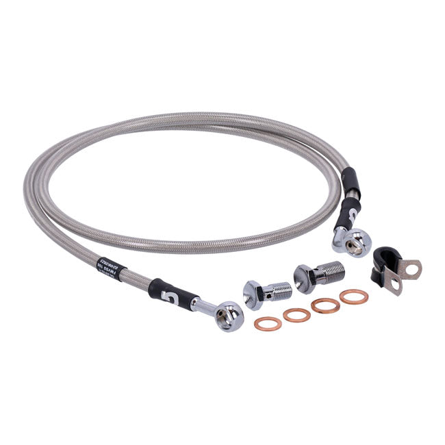 MCS by Goodridge Brake Line Front, Stainless Clear Coated – 2006–2013 FXDI Dyna Super Glide…