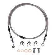 MCS by Goodridge Brake Line Front, Stainless Clear Coated – 2006–2013 FXDBI Dyna Street Bob
