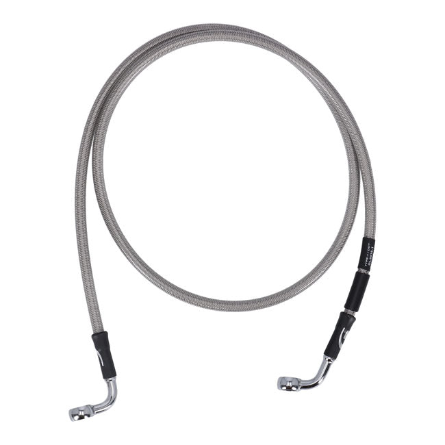 MCS by Goodridge Brake Line Front, Stainless Clear Coated – 2006–2008 FXDWG Dyna Wide Glide