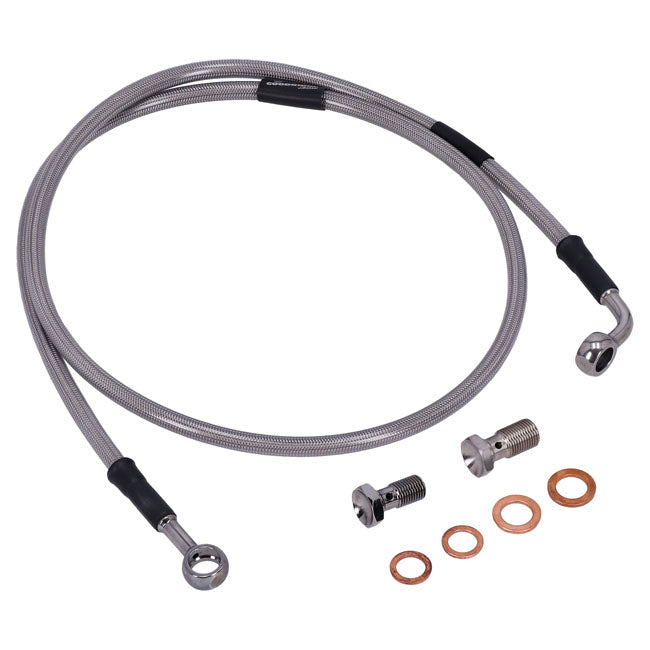 MCS by Goodridge Brake Line Front, Stainless Clear Coated – 1995–1997 Softail FXSTSB Bad Boy
