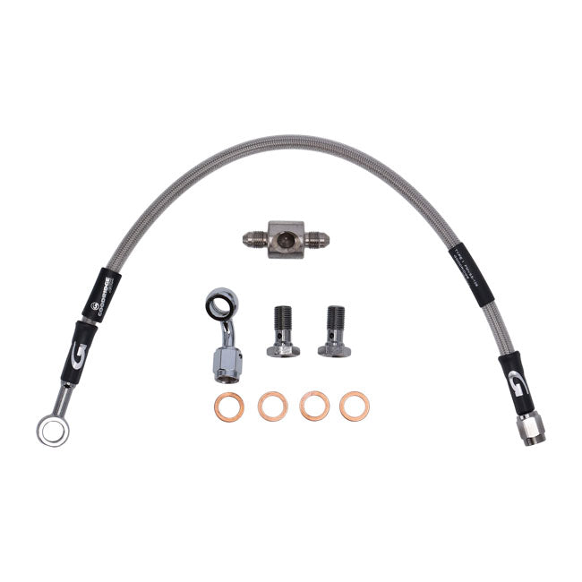MCS by Goodridge Brake Line Rear, Stainless Clear Coated – 1991–1999 FXD