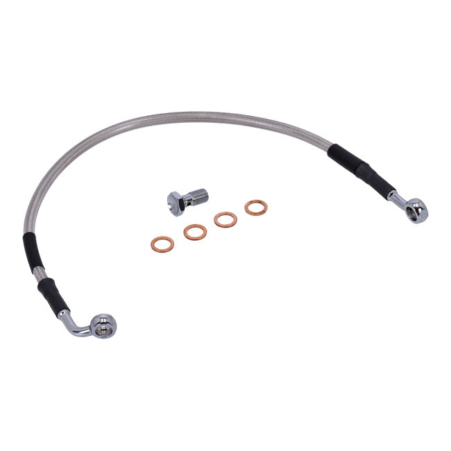 MCS by Goodridge Brake Line Rear, Stainless Clear Coated – 2008–2013 Dyna