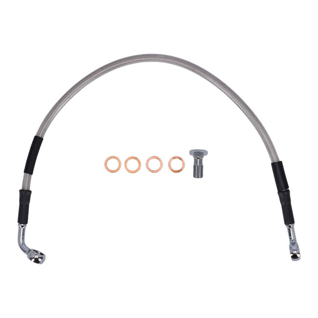 MCS by Goodridge Brake Line Rear, Stainless Clear Coated – 2008–2013 Dyna