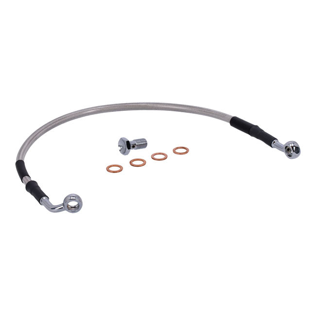MCS by Goodridge Brake Line Rear, Stainless Clear Coated – 2008–2013 Dyna