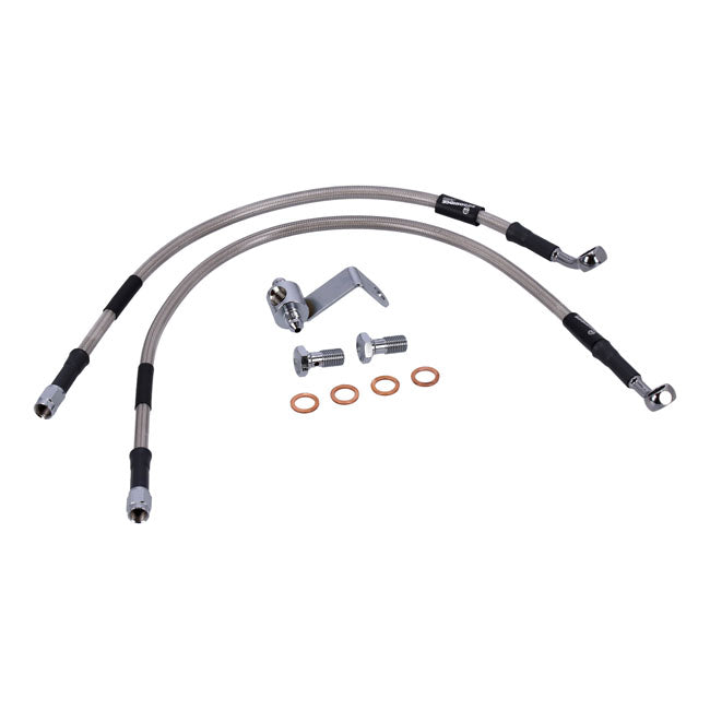 MCS by Goodridge Brake Line Rear, Stainless Clear Coated – 1984–1990 FXST; 1999 FXST; 1987–1999…