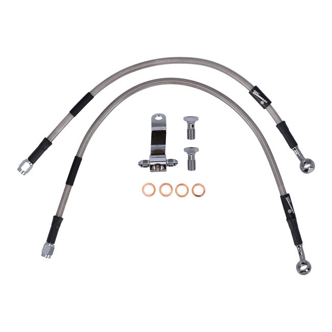 MCS by Goodridge Brake Line Rear, Stainless Clear Coated – 1984–1990 FXST; 1999 FXST; 1987–1999…