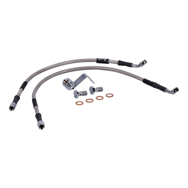 MCS by Goodridge Brake Line Rear, Stainless Clear Coated – 1984–1990 FXST; 1999 FXST; 1987–1999…