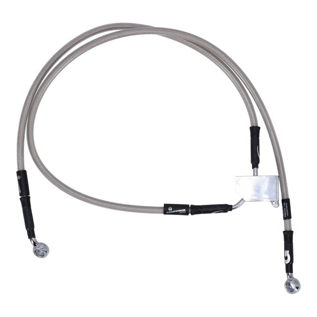 MCS by Goodridge Brake Line Rear, Stainless Clear Coated – 2006 FXST; FXSTB; FXSTS
