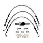 MCS by Goodridge Brake Line Front, Stainless Clear Coated – 2004–2013 XL883R Sportster Roadster…