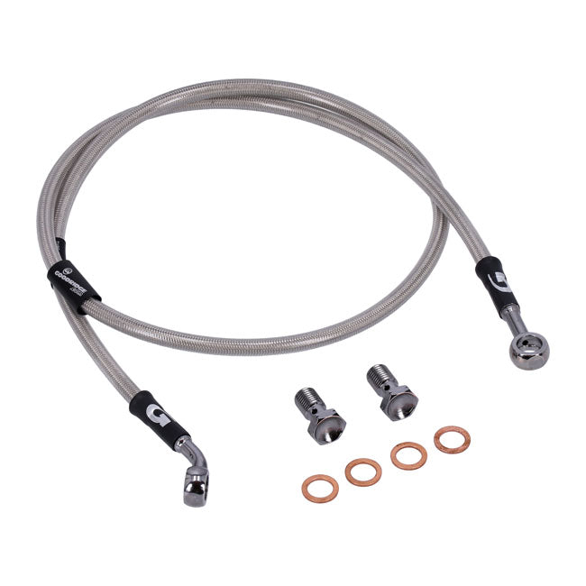 MCS by Goodridge Brake Line Front, Stainless Clear Coated – 2004–2013 XL Sportster